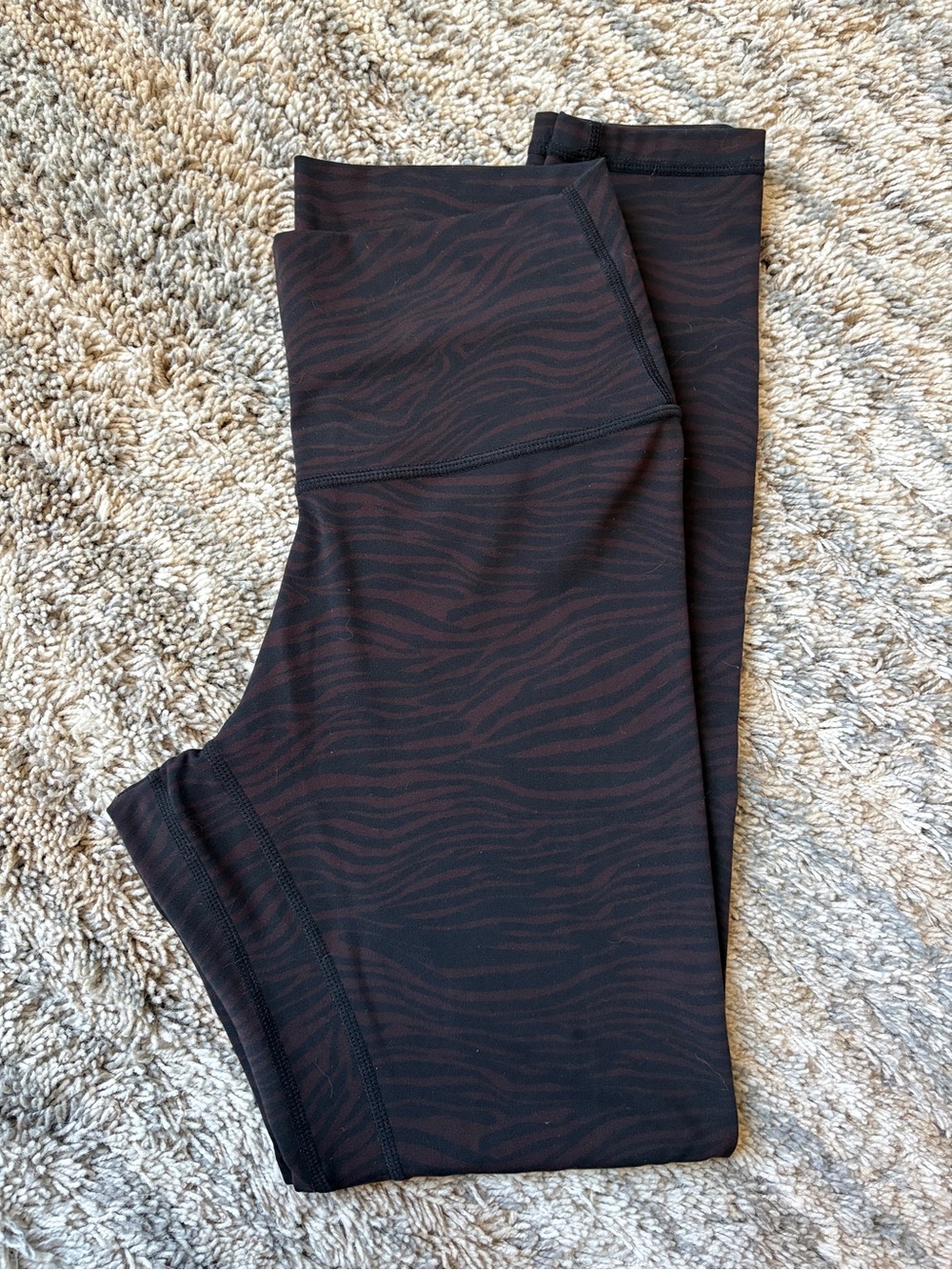High-Waist Zebra Print Leggings
